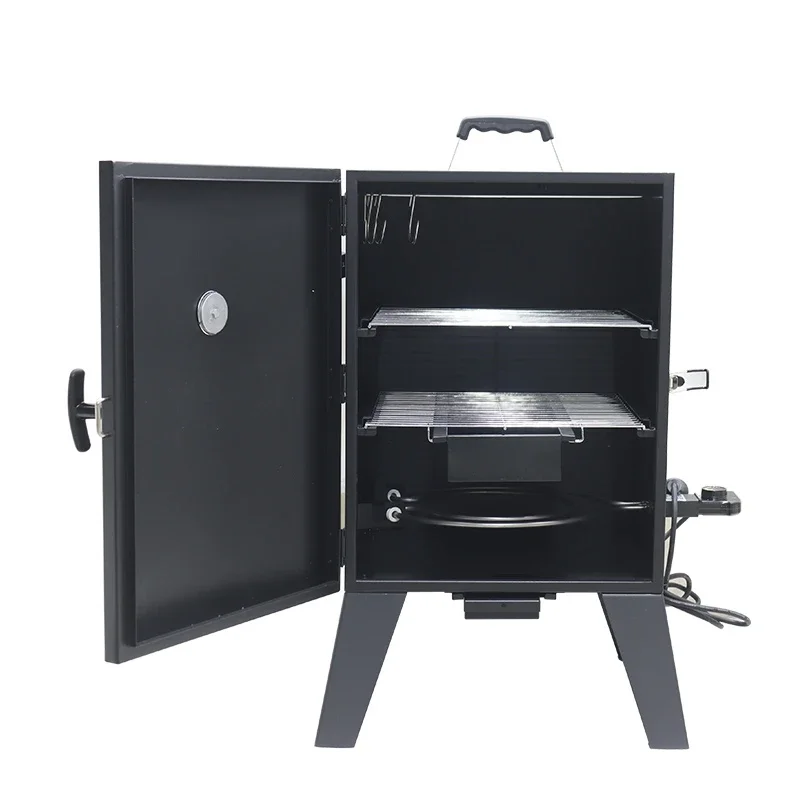 Portable Square Two Layer Electric Barbecue Smoker Electric Smoker Bbq Grill With Temperature Control