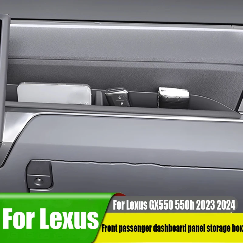 

TPE front passenger dashboard panel storage box car modification storage accessories waterproof For Lexus GX550 550h 2023 2024