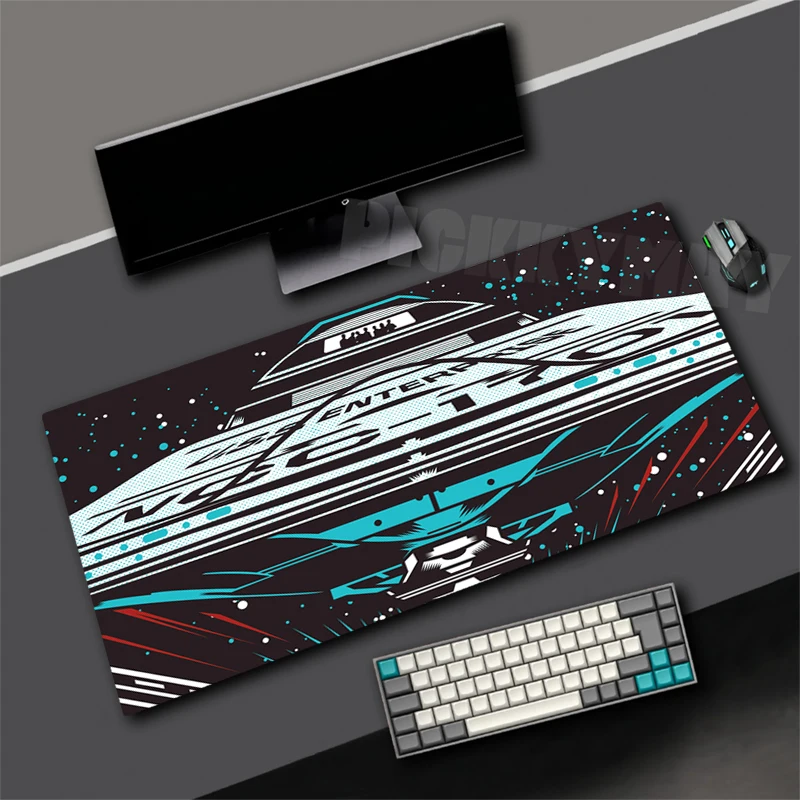 

Large Sspacecraft Mousepad For PC Big Size Computer Mats 1000x500mm Mat HD Print Mousepads Keyboard Mat Non-slip Rubber Carpet