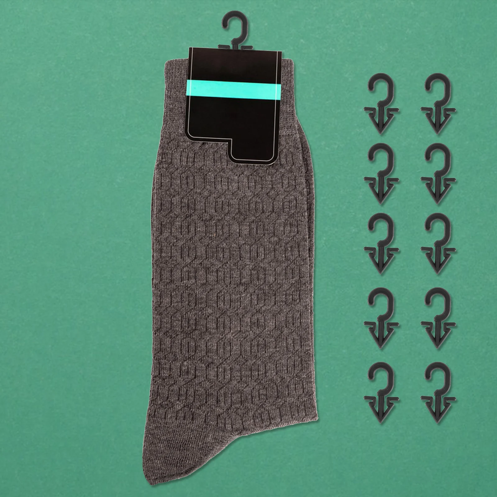 

200pcs Sturdy Sock Display Hooks Plastic Hanger Fasteners For Clothing Store Presentation Lightweight Hanging