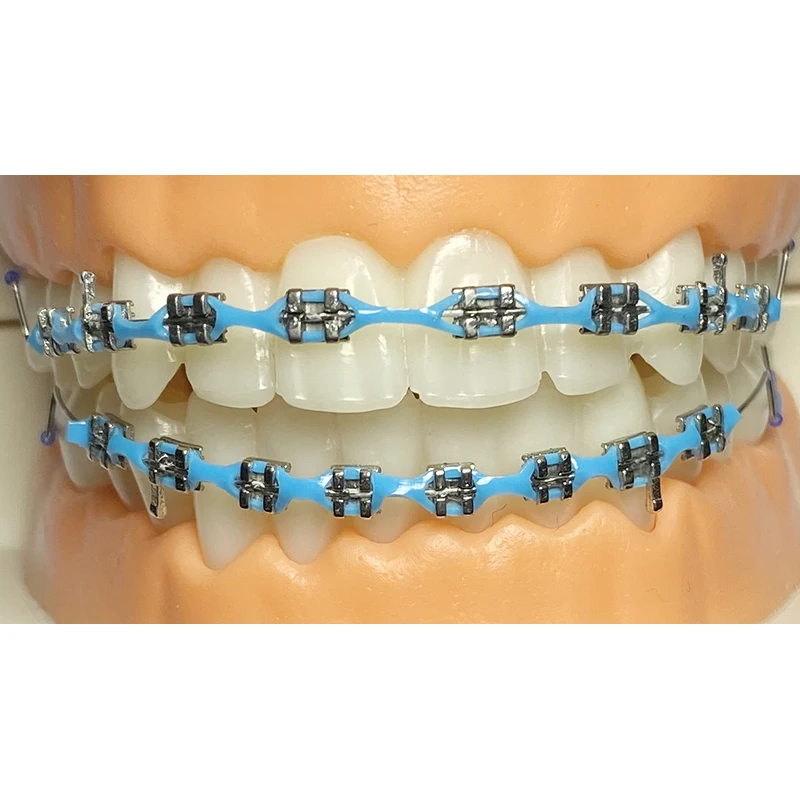 10 Pairs New arrival dental brackets products odontologia fashion fake braces for teeth power chain no clip