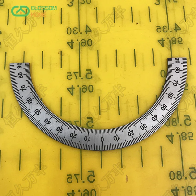 Diameter 95mm,Thickness 1mm,Semi-Circular Scale Semi-Circular Scale Stainless Steel Scale Angle Plate Semi-Circle Angle Ruler