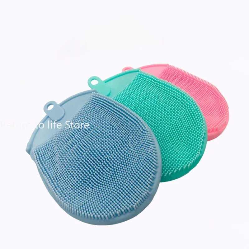 Massage bath towel silicone Skin Clean Silicone Bath Brushes Shower Gloves Bath Scrub Remover Body Exfoliating