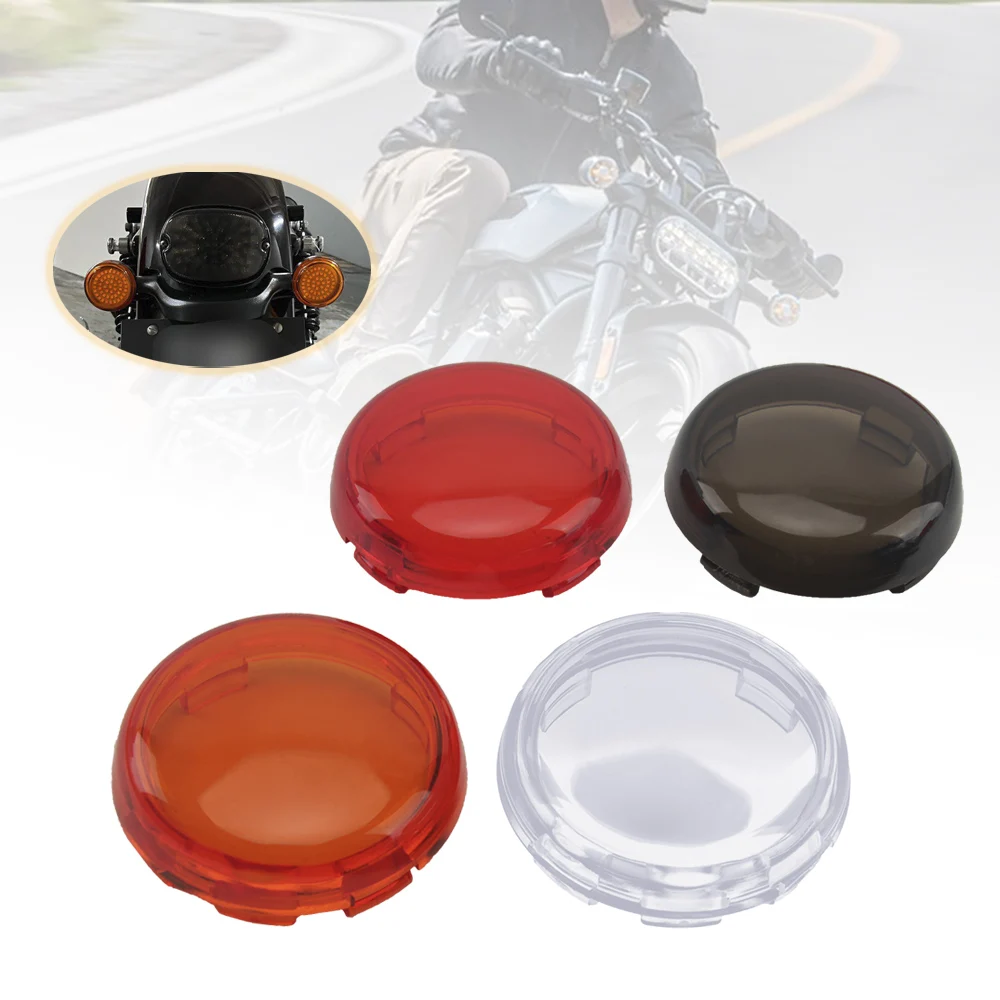 For Harley Sportster 883 1200 Touring Road King Dyna Heritage Softail Motorcycle Turn Signal Indicator Light Lens Caps Cover