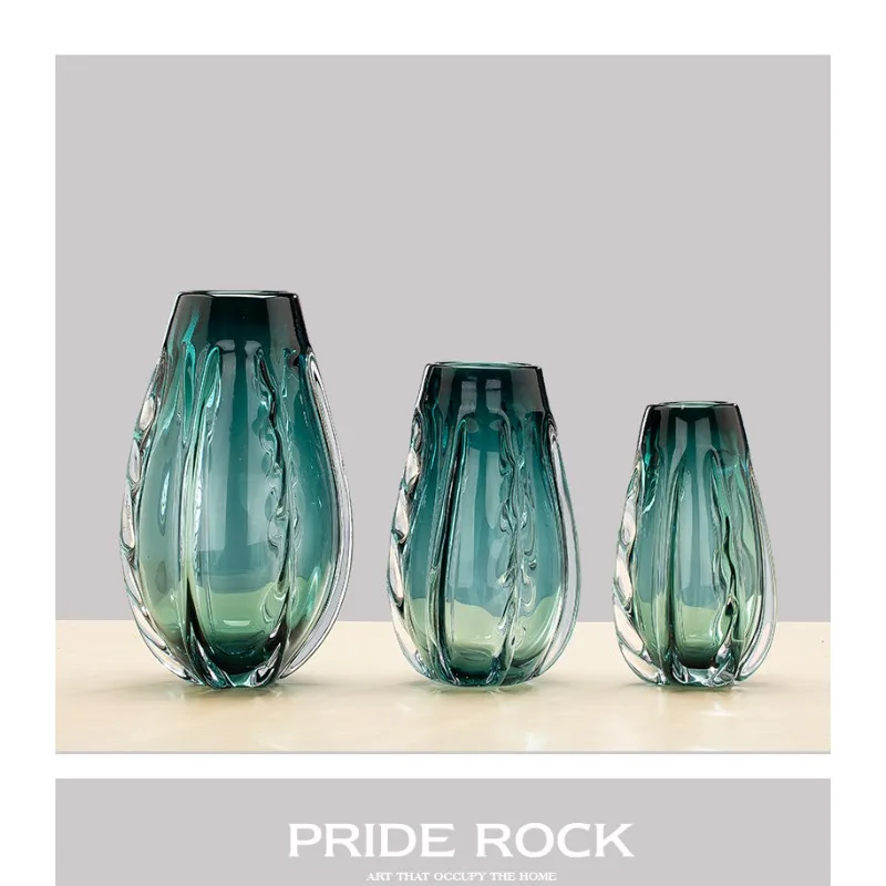 Nordic simple creativity light luxury vase high-end wealth bamboo lily glass vase vase living room table ornaments