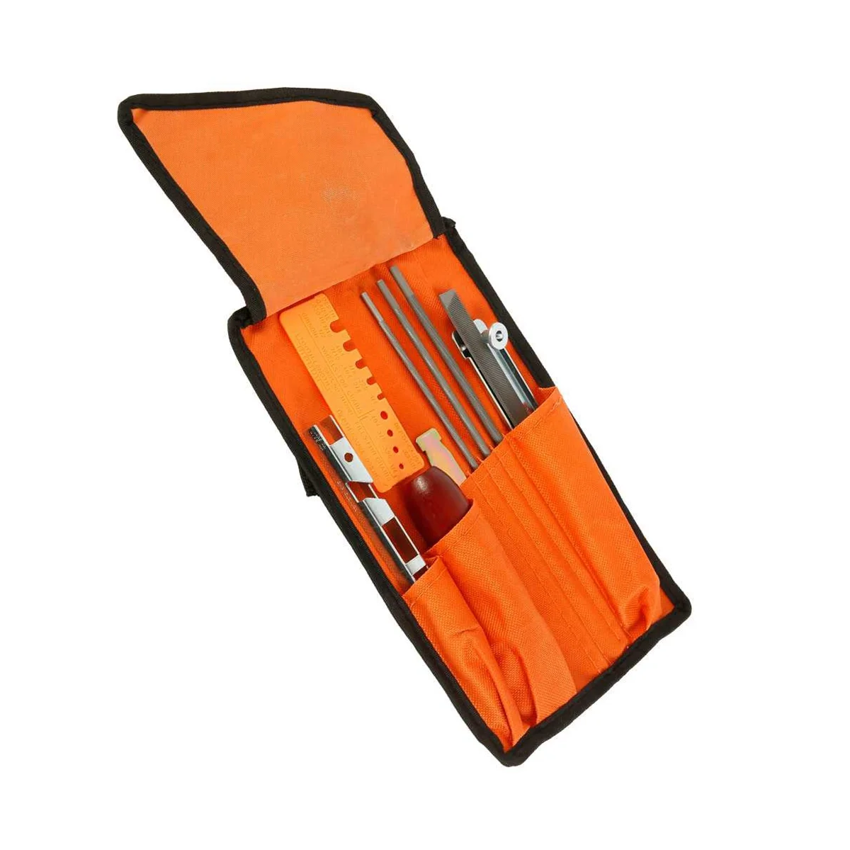 العالمي بالمنشار مجال شحذ عدة ، سلسلة مبراة ، ملفات مستديرة ، ملف مسطح ، مقبض ، دليل الإيداع