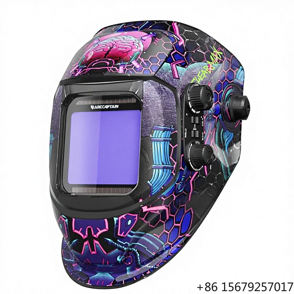 ARCCAPTAIN True Color Solar Powered Auto Darkening Welding Helmet 3.94x3.66