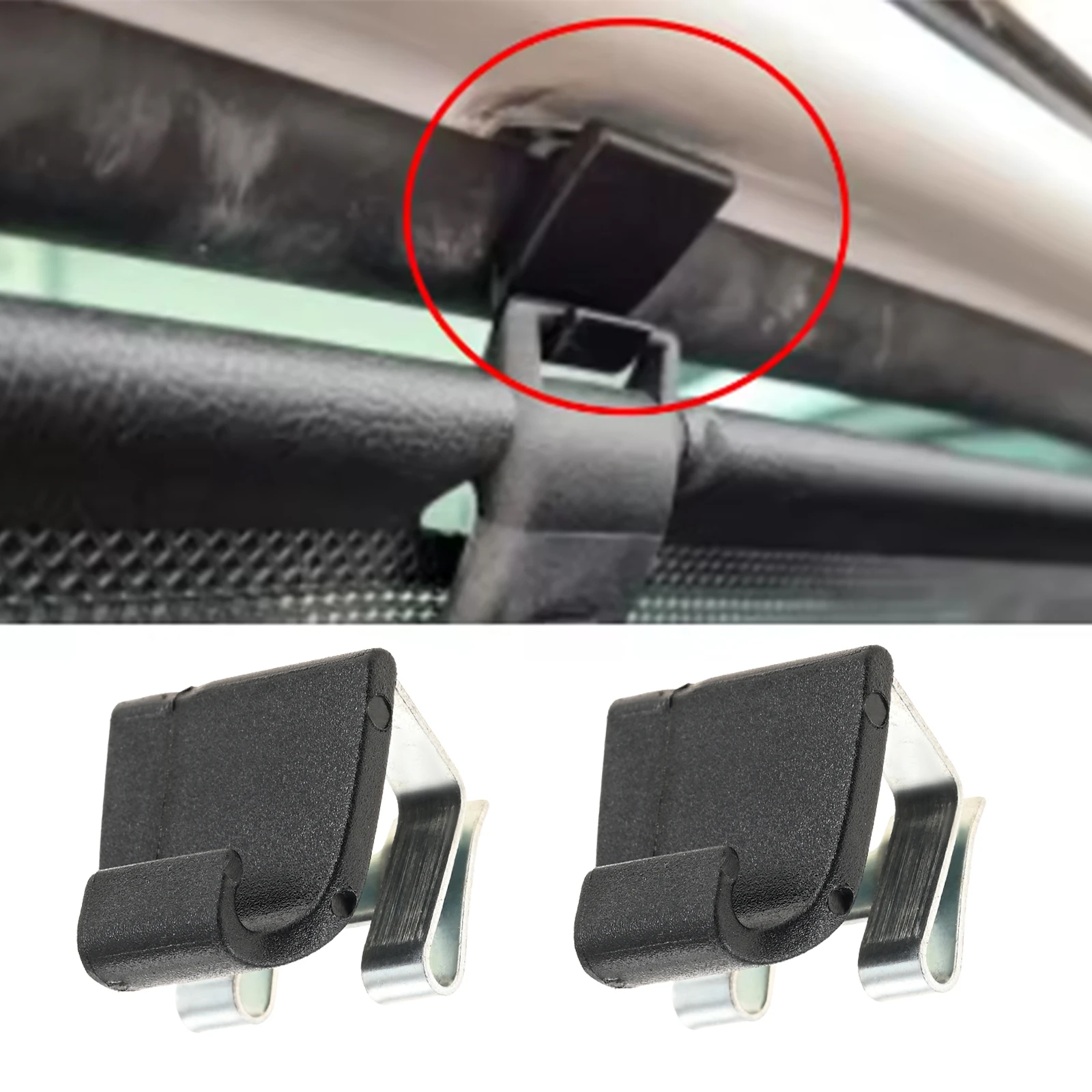 2 peças de Clipe de Cortina Lateral para Porta de Carro, Fixador Automotivo 8200163859 para Renault Megane Scenic Laguna Grand Scenic MK2 Fluence Megane MK3