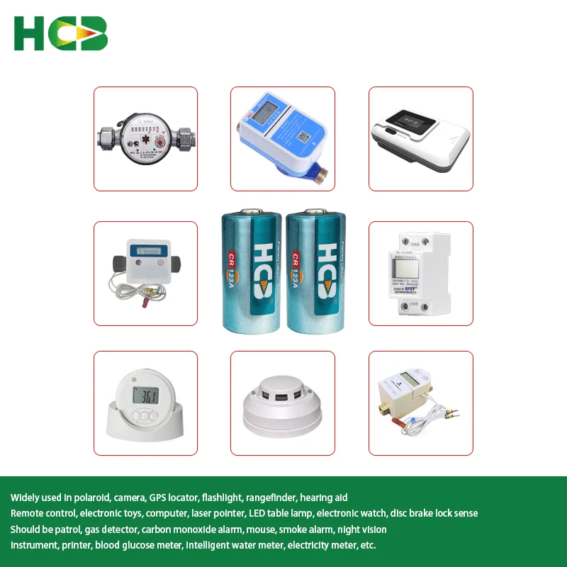 HCB CR123A photoelectric smoke and fire detection alarm door magnetic camera GPS locator 3V lithium battery