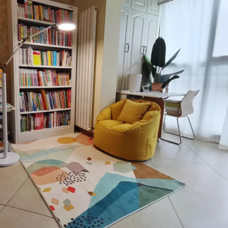 Creative Cartoon Living Room Large Carpet Minimalist Graphic Bedroom Bedside Rug Comfortable Plush Carpet Decoration Home Carpet