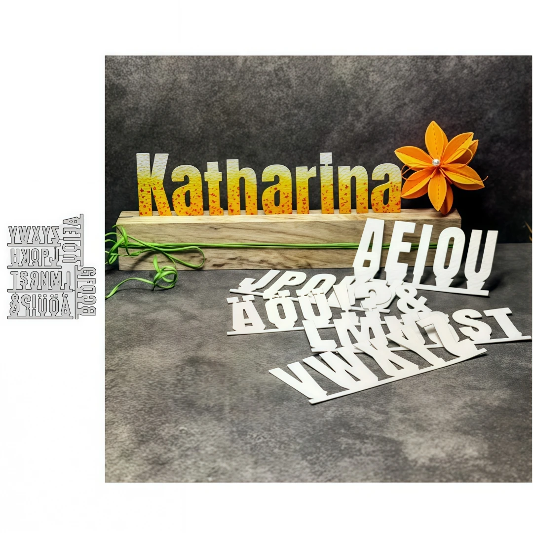 Neue Ankunft Großes Alphabet Metall Stanzformen für DIY Scrapbooking Kartenherstellung Schablonen Prägung Handwerk Dekoration