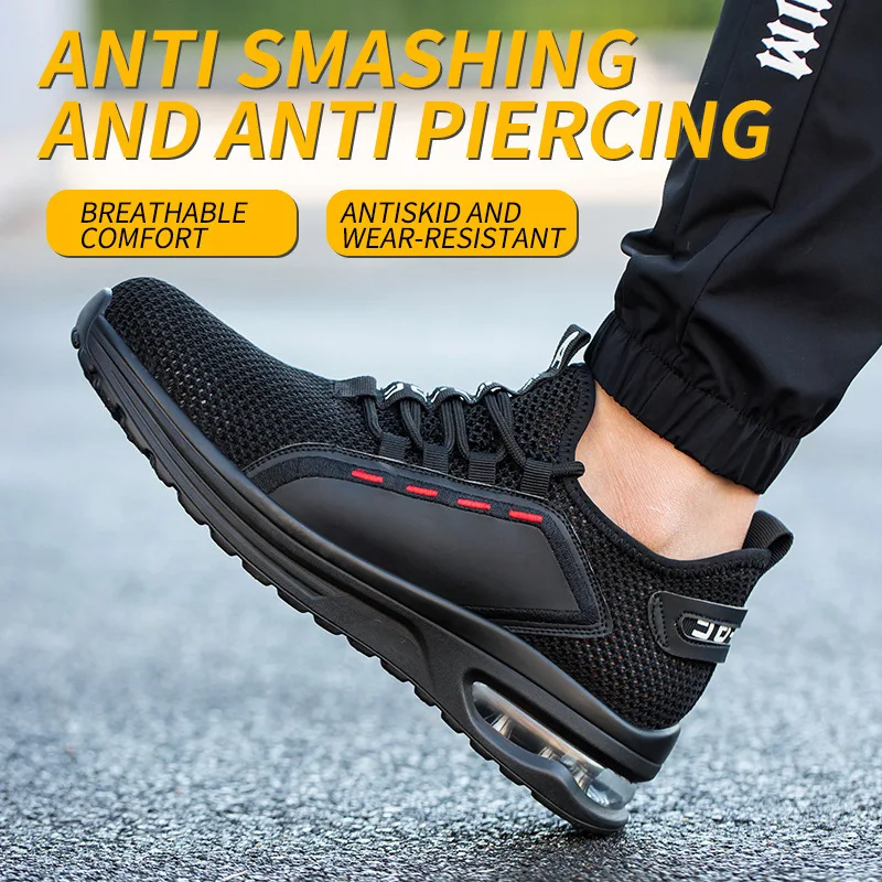 

Safety Shoes Men Safety Shoes With Steel Toe Cap Security Shoes For Men Work Boots Safety Summer Breathable Boots