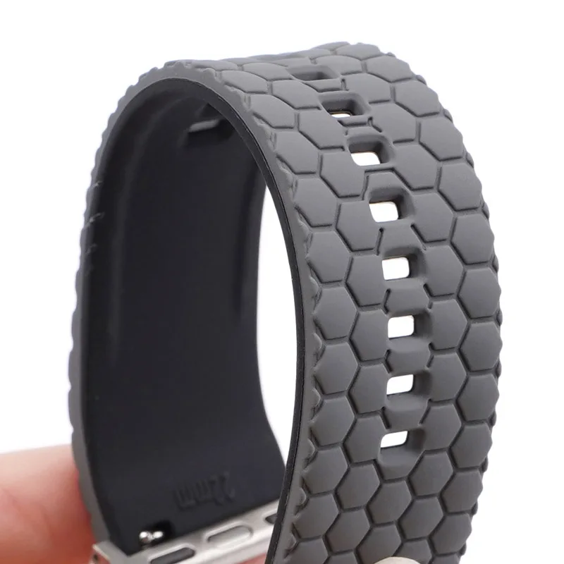 Correa de silicona para Apple Watch, pulsera de 45mm, 44mm, 41mm, 40mm, 42mm y 38mm para iWatch Series 7, 6, SE, 5, 4, 3, para hombre y mujer