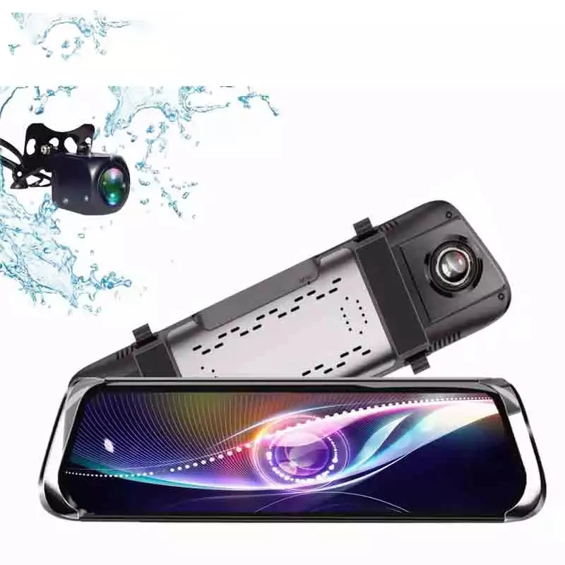 2019 Best Sellers 10 Inch Touch Screen Dual Lens Dash Cam HD Stream Media Mirror 1080p Dvr Video Recorder