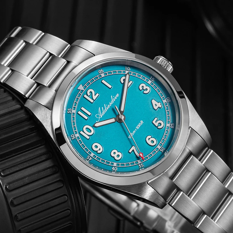 

ADDIESDIVE New Men Quartz Watches Sapphire Crystal Waterproof 100m Super Luminous Wristwatch 36mm Stainless Steel Luxury Watch