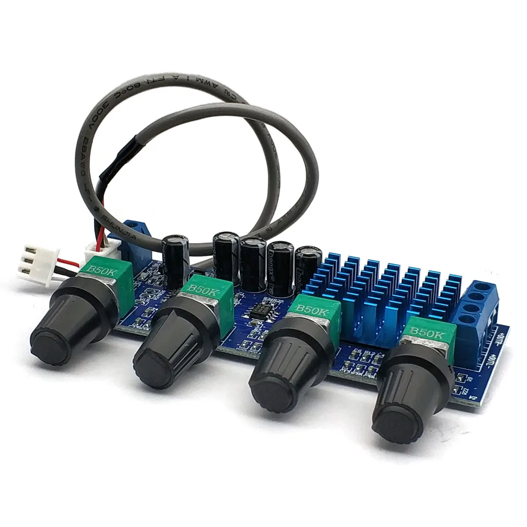 Placa amplificadora Digital de Audio estéreo 80W * 2 TPA3116 TPA3116D2 altavoz bajo Mediant Tweeter placa de ajuste de tono DC12-24V 5A