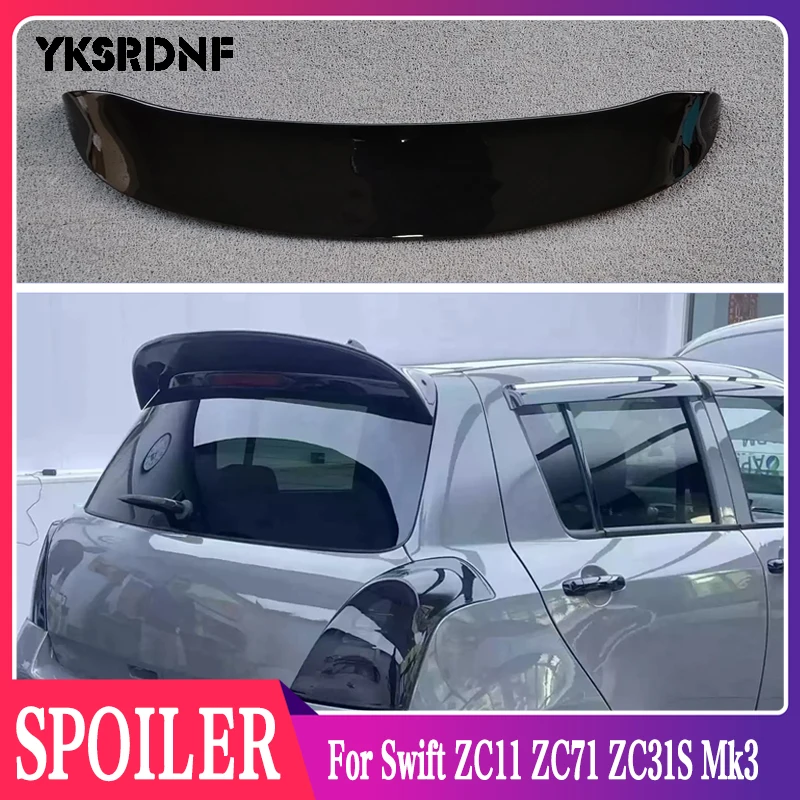 Carbon Fiber Rear Roof Spoiler Fit for Suzuki Swift ZC11 ZC71 ZC31S Mk3 2005 2006 2007 2008 2009 2010 Spoon Style