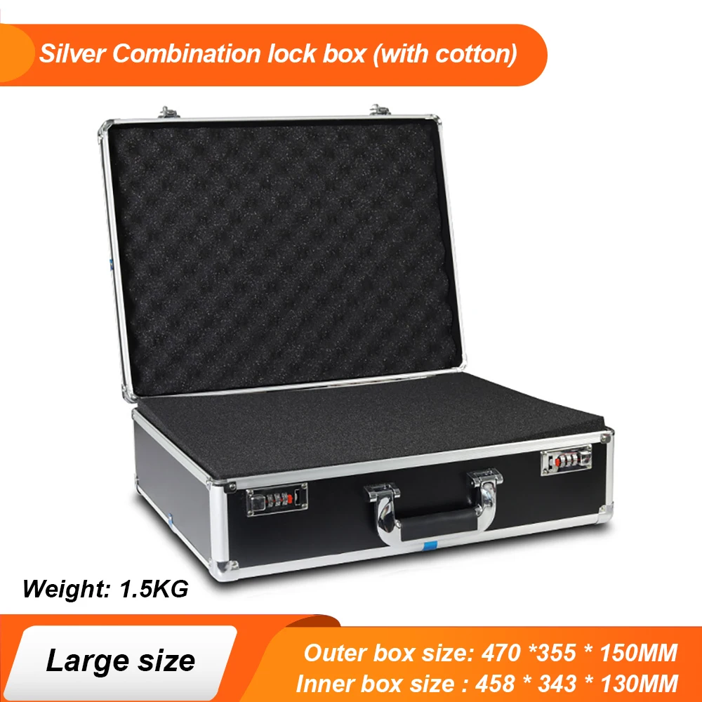 Professional Aluminum Hard Bag Briefcase Toolbox Portable Toolcase with Password Lock