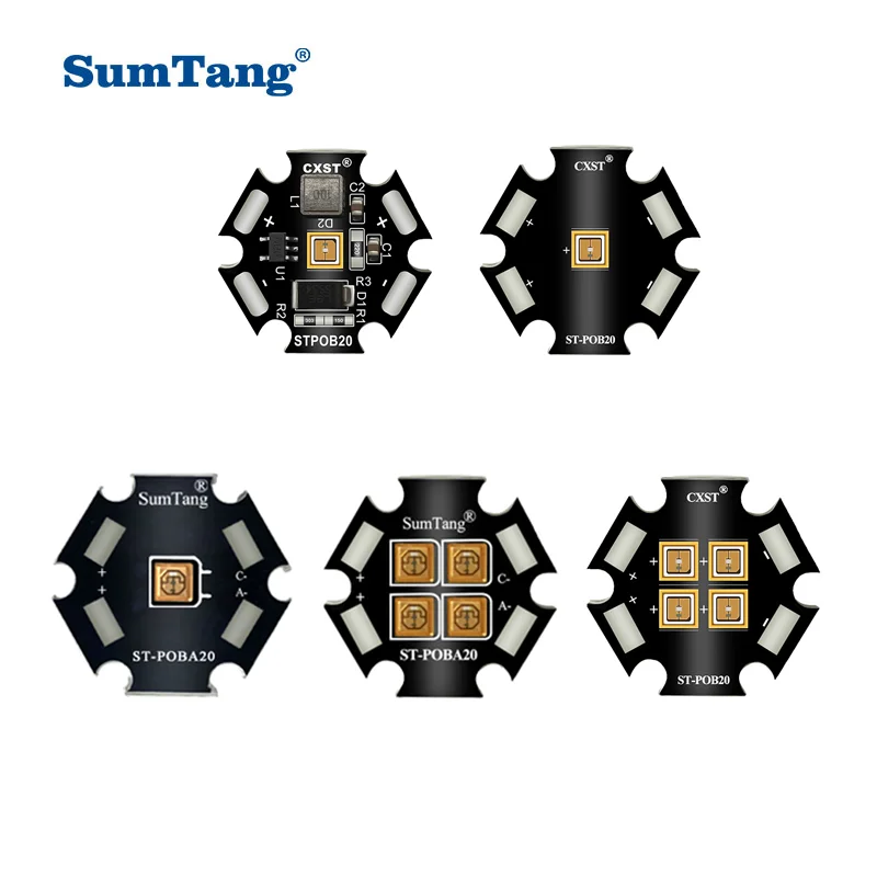 SumTang Newest UV LED 5V 6V 9V 12V 18V 24V 36V 265-285nm 395-405nm 0.5W 1W 2W 4W UVC Chip 6-112mW For Disinfection Equipments