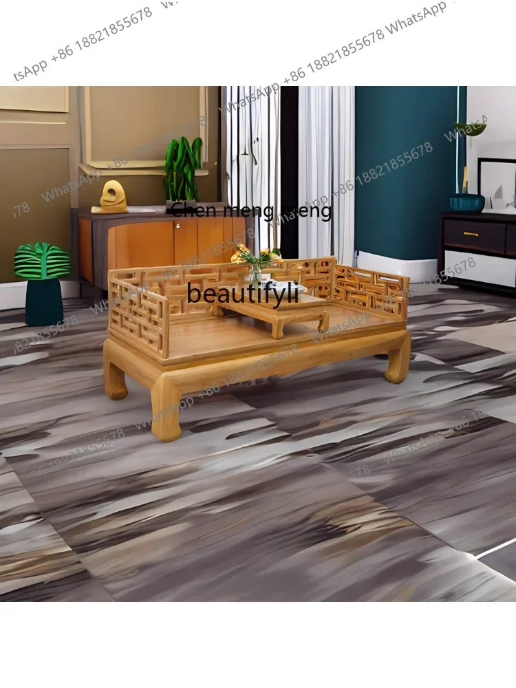 G153 Chinese Style Solid Wood Arhat Bed Living Room Sofa Combination Simple Antique Concubine Flat Retro Furniture Bed