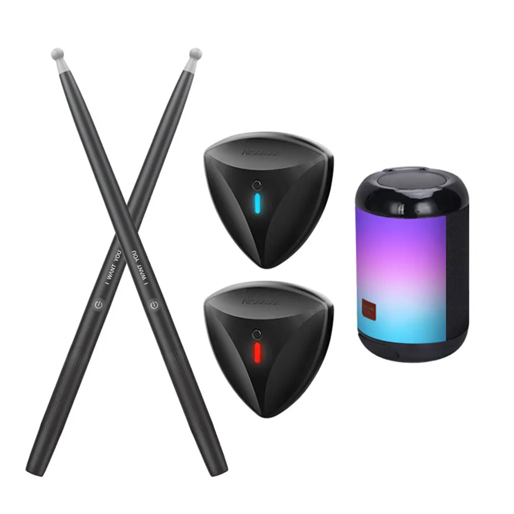 Portable Air Electronic Drum Somatosensory Drum Kit with Drumsticks Bluetooth Electric Air Drum Set for Kids Adults Beginners