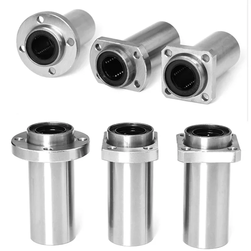 

Lmf8luu Lmf10luu Lmf12luu 16 20 25 30 35 40LUU1Pcs Cnc 3D Printer Anti-Rust Electroplating Extended Round Flange Linear Bearing