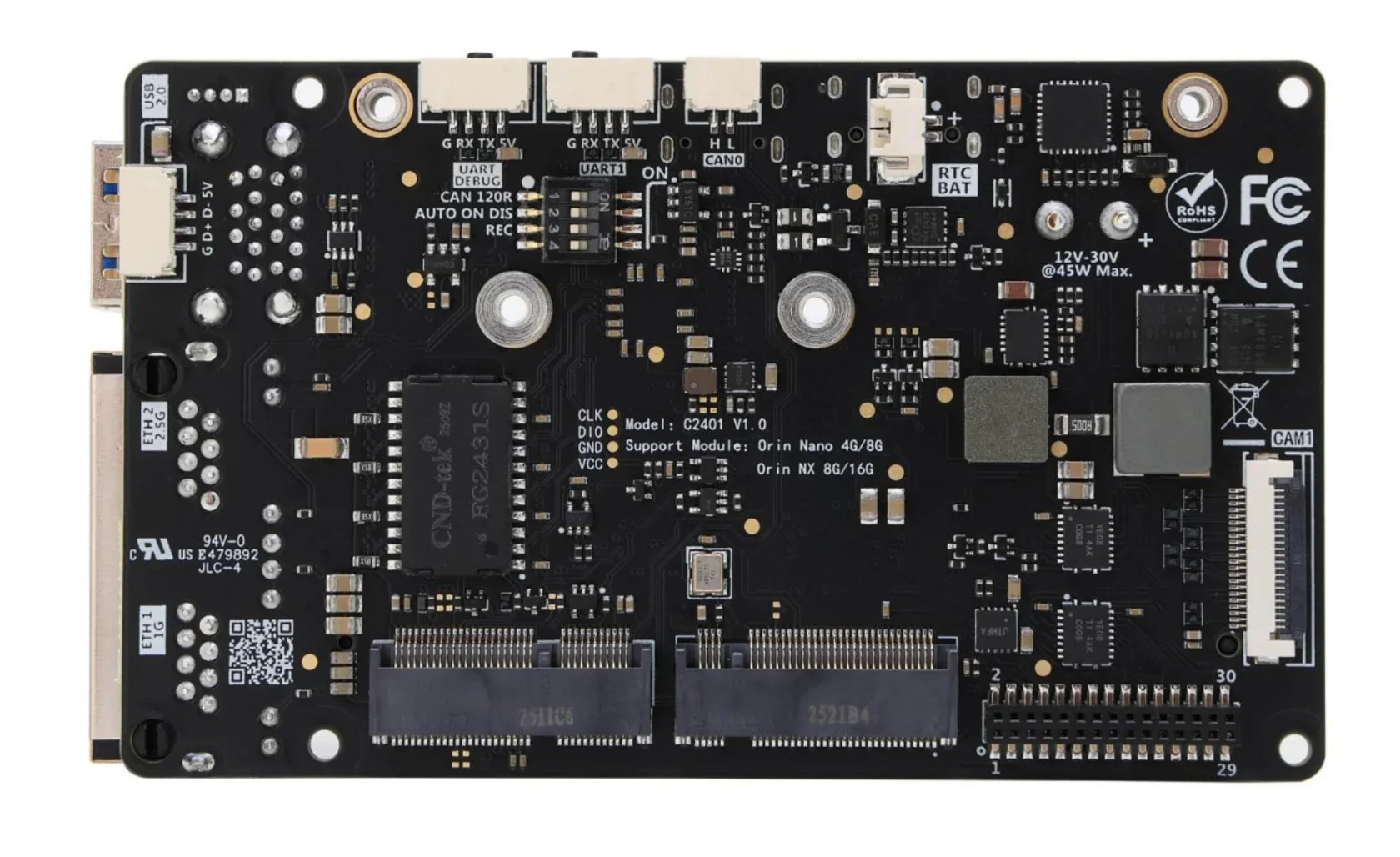 SmCpApplicable To NVIDIA Jetson Orin Nano/NX Base Carrier Board AI Development Board For Edge Computing