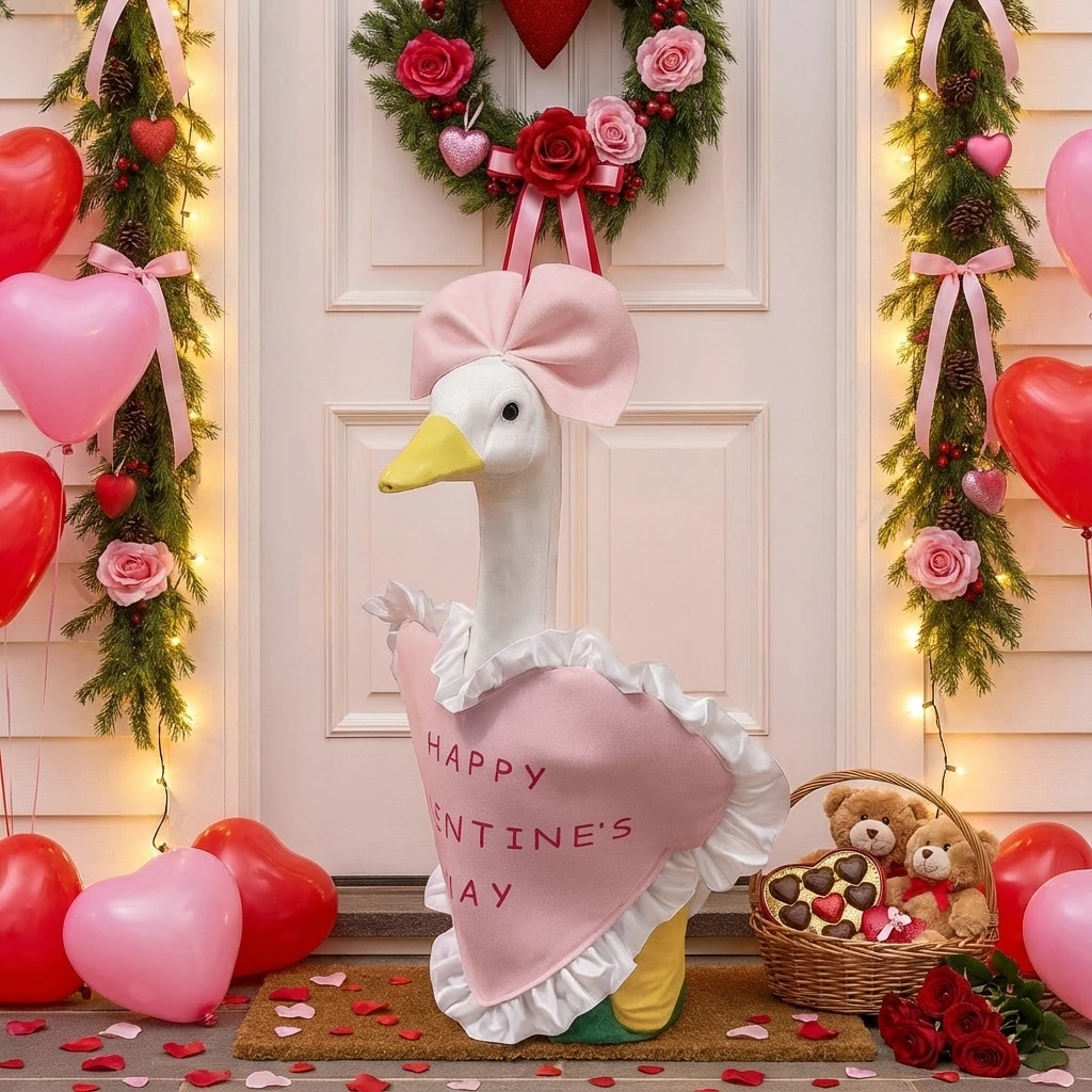 Pink Goose Outfit Bunny Porch Goose Clothes Fits 23