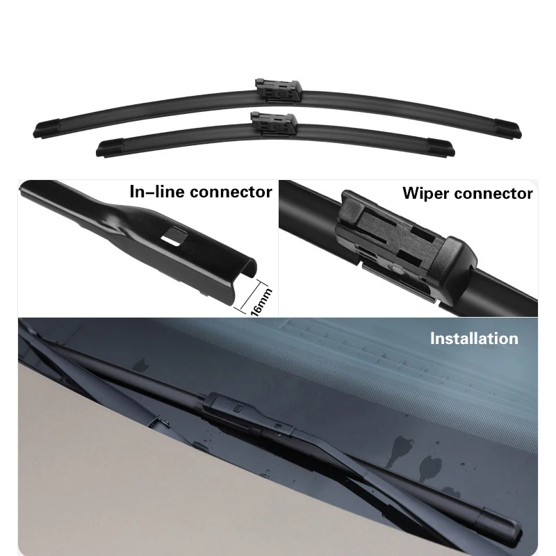 Front Wiper Blades For Tesla Model 3 2017 2018 2019 2020 2021 2022 2023 Windscreen Brushes Cleaning Windshield Car Accessories