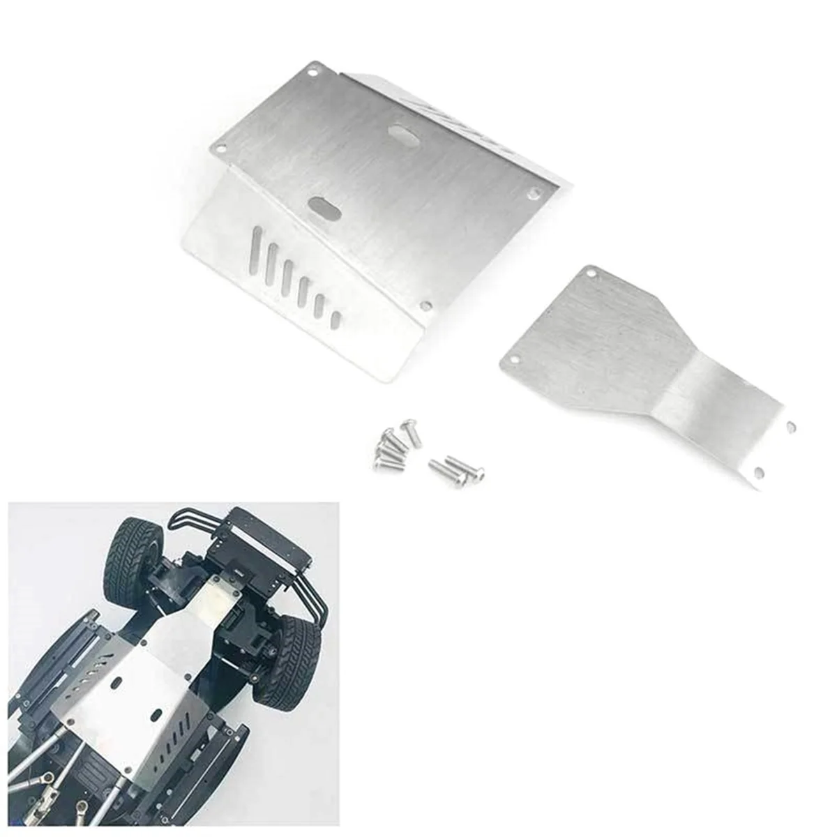 Metal Stainless Steel Ch is Armor Protection Skid Plate for Tamiya CC-01 CC01 1/10 RC Crawler Car Upgrade Parts