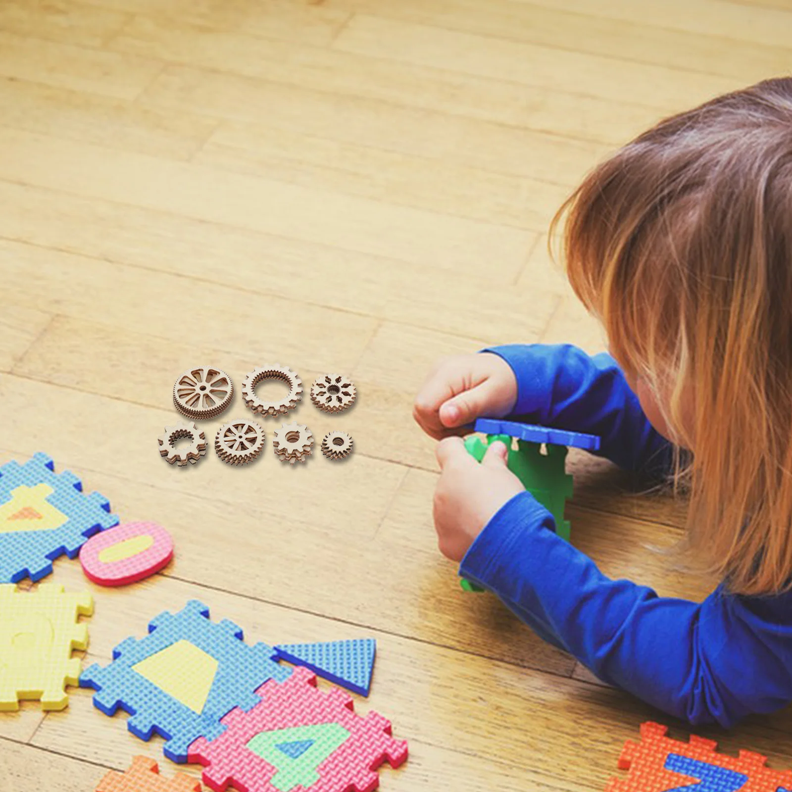 

40pcs Wooden Gear Puzzle High Quality Craft Decoration Kids Handmade Projects Scrapbooking Gears Ornaments Christmas Tags