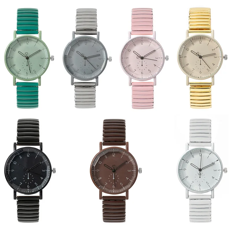 Women's Digital Versatile Quartz Watch Fashionable Casual Spring Elastic Band Student Watch For School Casual Ladies Wrist Watch