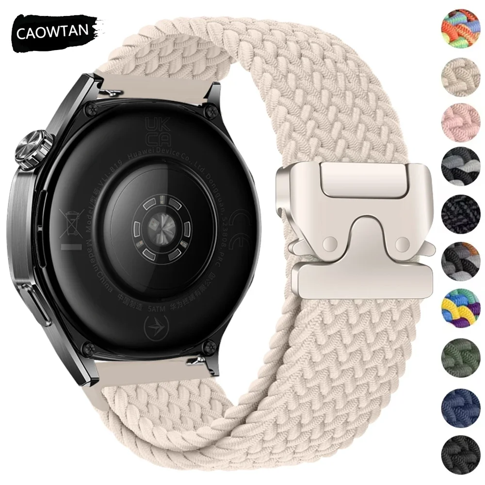 22 20mm Braided Nylon Loop Strap For Samsung Galaxy Watch 7 6 5 4 40mm 44mm Band For HUAWEI WATCH GT5 4 Pro 46mm Bracelet Correa