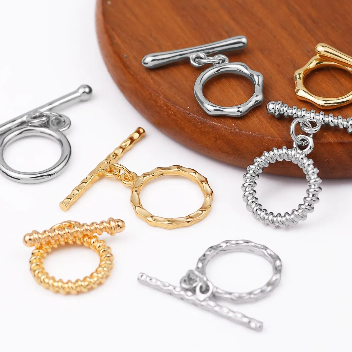 

Four styles Brass O Toggle Clasps Bracelet Necklace Connect Clasps Jewelry Making Supplies Necklace Diy Findings Accessories