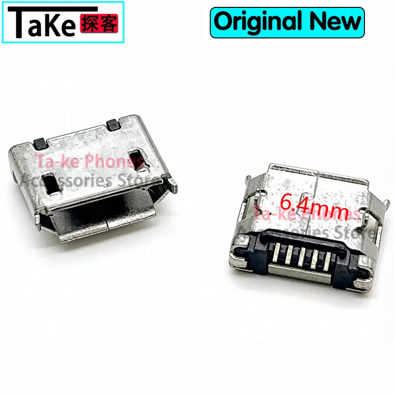 100-500Pcs Micro USB Mini Connector 5pin 5.9mm 6.4mm 7.2mm Short Needle 5P DIP2 Data Port Charging Port for Mobile End Plug view 4