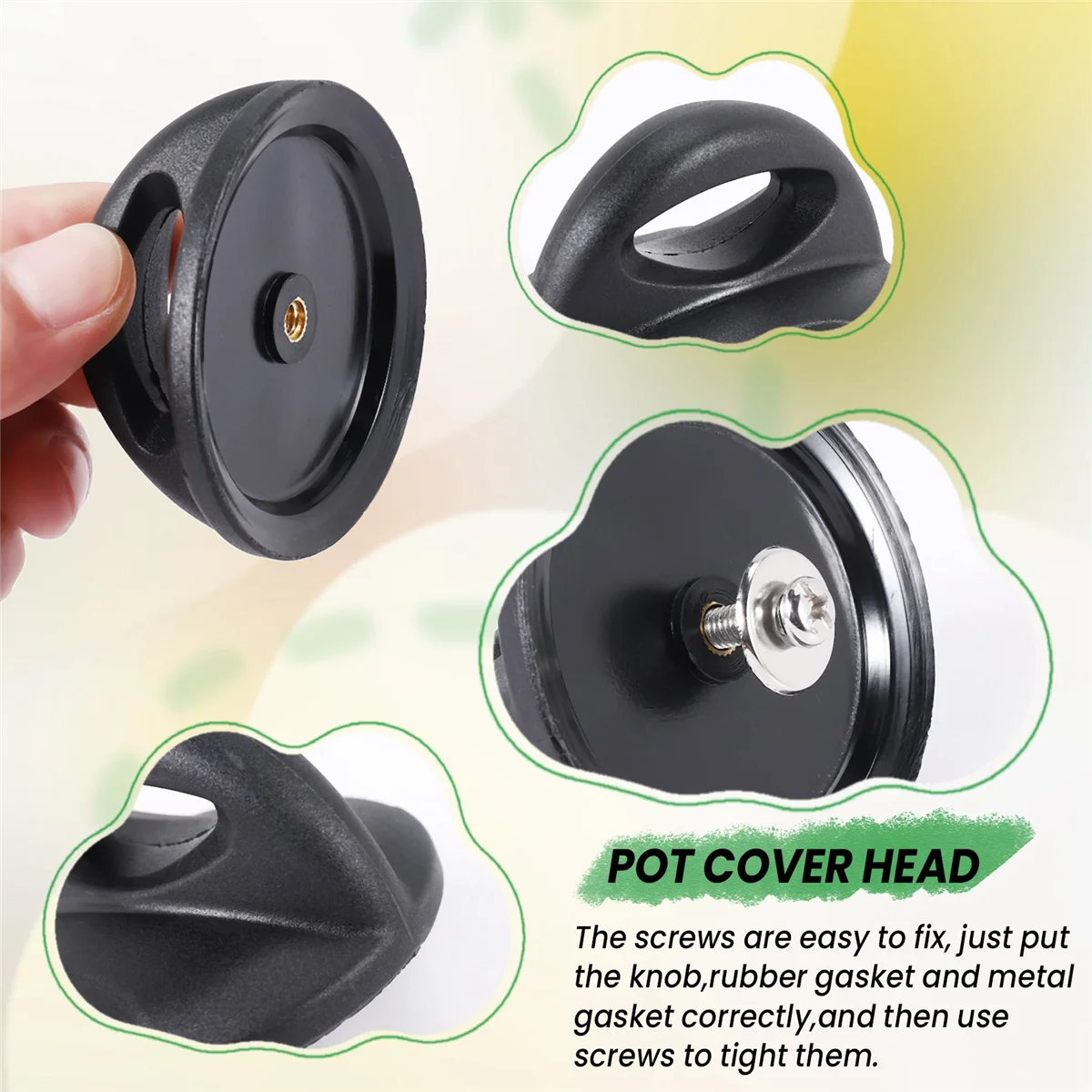 Lèvent de rechange universels pour couvercle de casserole, couvercle de casserole à degré de chaleur, petit, 1 paquet