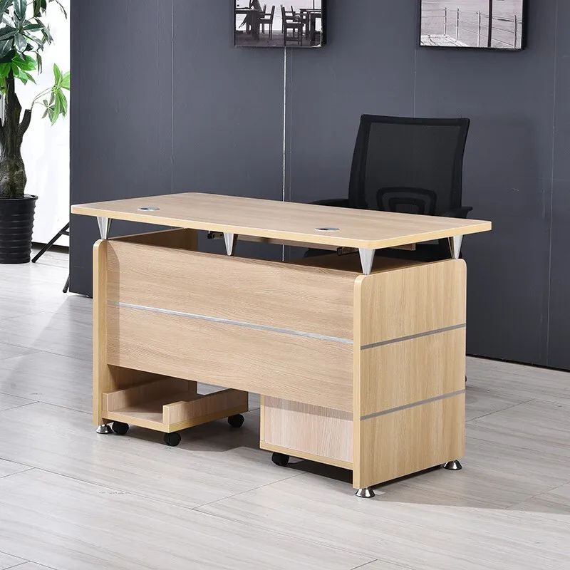 Moderner Arbeitsplatz, Chefbüromöbel, Schreibtisch, Tisch, moderner Chefbüroschreibtisch in L-Form mit Schubladen