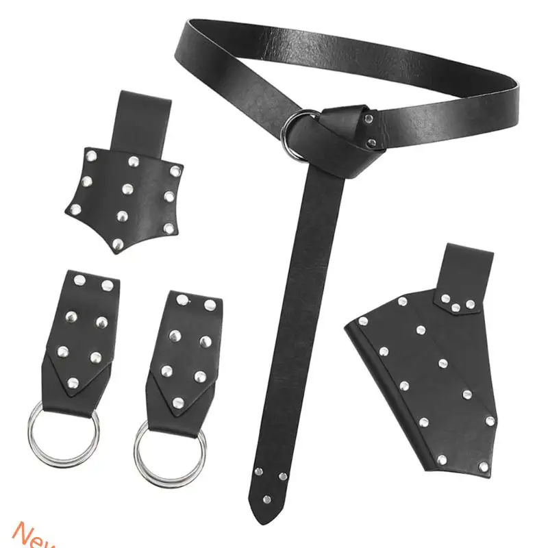 Adjustable Medieval Theme PU Belt With Belt For Cosplay Party and Daily Use