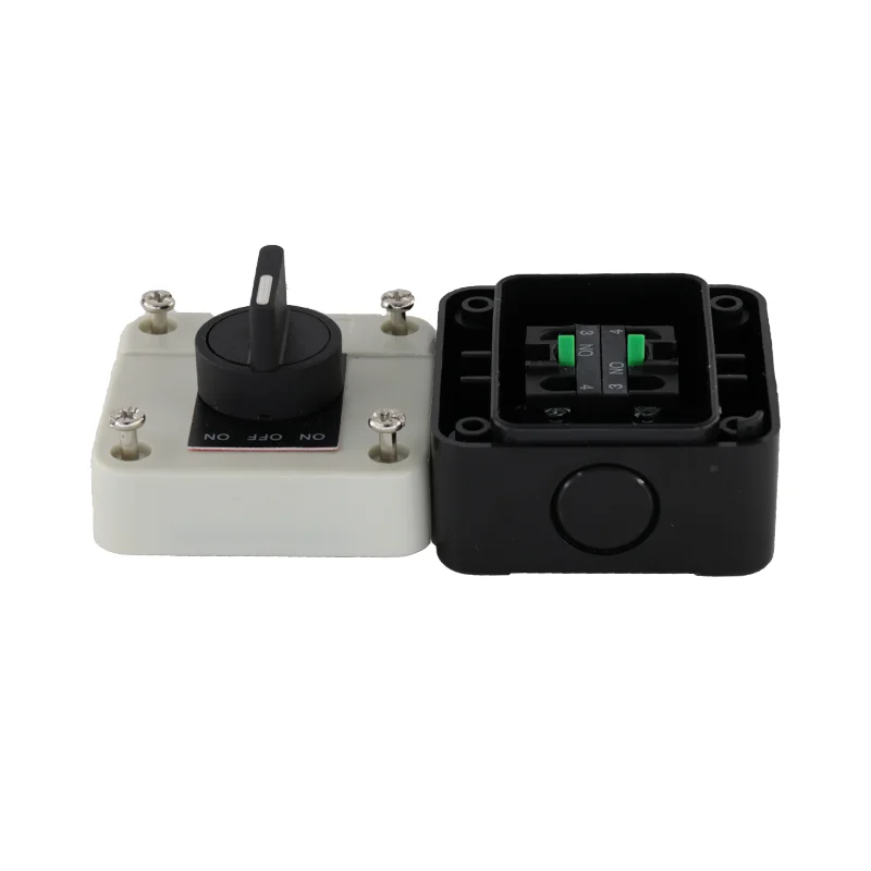 Waterproof Selector Switch Station Control Box Rotary Switch Knob Switch 2-Position Standard Handle SAL LA68H XALB132