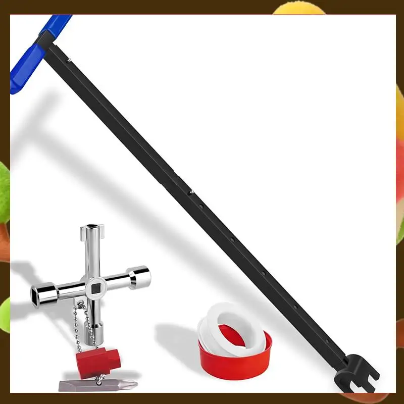 

Water Meter Key Shut Off Tool 15 Inch To 28 Inch With 4-Way Utilities Key, T-Handle Removable Water Meter Wrench-Retail