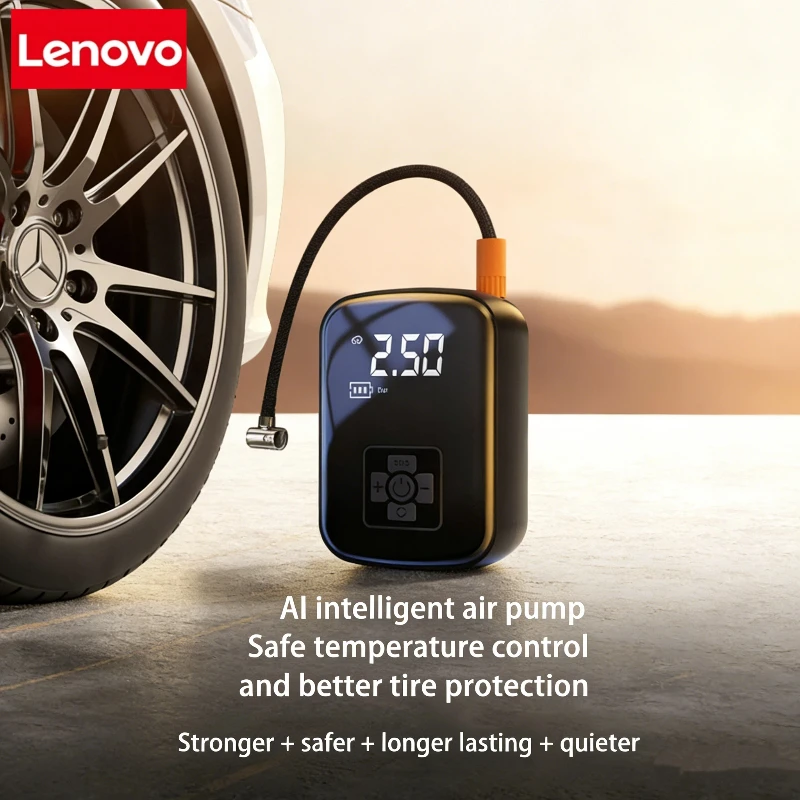 lenovo1pc-ワイヤレスカーエアコンプレッサー-エアポンプ-電動タイヤインフレーターポンプ-バイク-自転車-ボート-車-タイヤ-ボール-インフレータブル用