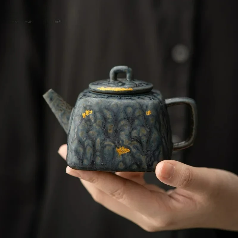 Empty Zhai Hanzhong Pot Old Rock Clay Teapot Vintage Teaware Kung Fu Bronze Glaze Tea Making Device Tea Infuser Tea Kettle