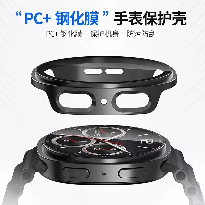 Tempered+PC Case For Samsung Galaxy Watch Ultra 2025 47mm Omni-Directional Protective Cover Galaxy Watch 8 40/44mm Classic 46mm