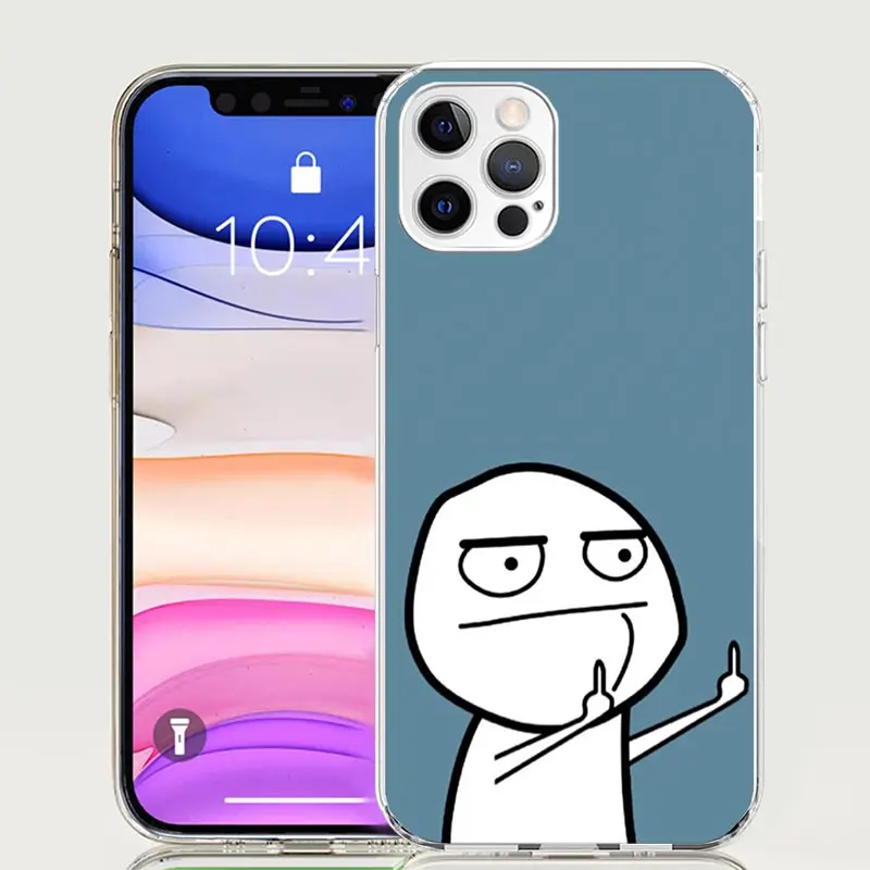 Funny Man Than Middle Finger Phone Case For Apple Iphone 11 12 13 Mini 14 15 16 Pro Max 7 Plus X XS XR SE Art Customized Coque C