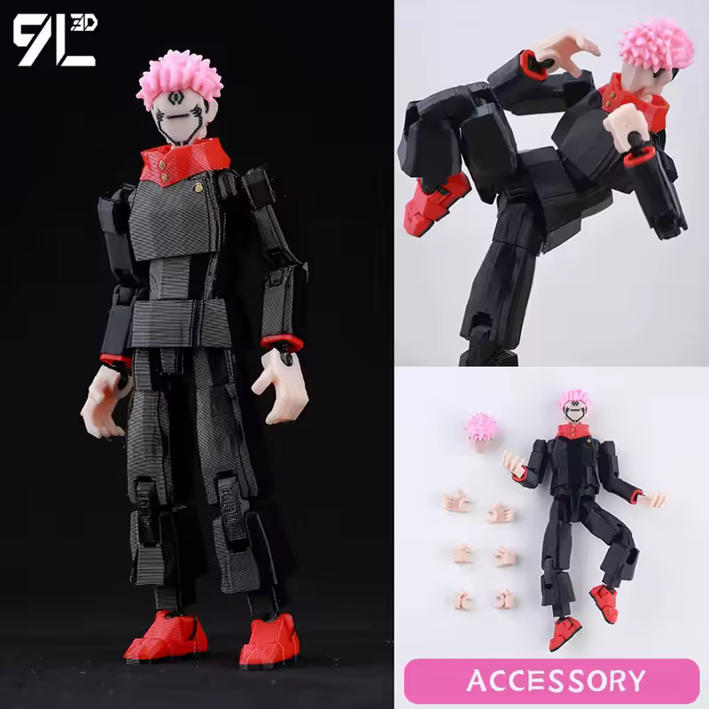 9L3D Printed Anime Jujutsu Kaisen Sukuna Yuji Yuta Satoru Gojo Lucky Dummy 13 Movable Shapeshift Action Figures Mannequin Toys - Image 28