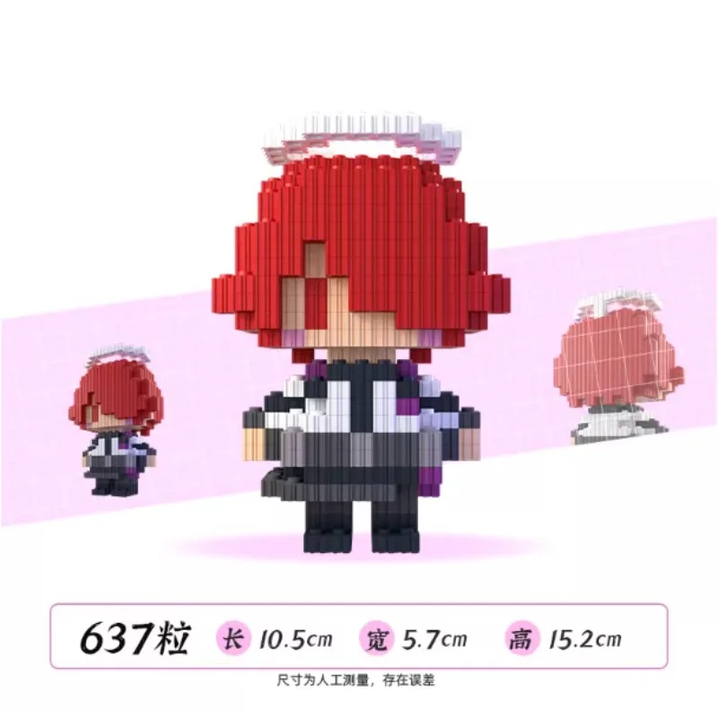 Arknights Fiammetta Exusiai Typhon Cosplay Cartoon Anime Figure 3D Assembly Bricks Anime Handmade Model Adorn Halloween Gift