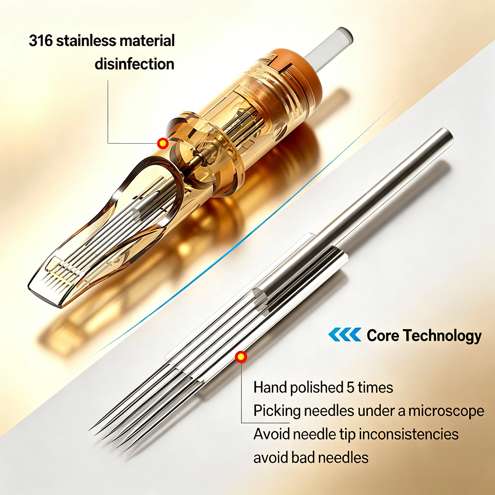 Ambition Premium 20pcs Tattoo Cartridge RL/RM/RS Round Liner Shader Curved Magnum Tattoo Needle Pen 1RL 3RL 5RL 7RL 7rm 9rm 15rm