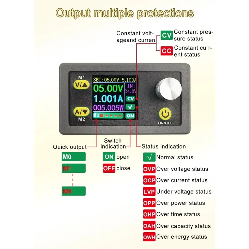 DC-DC Buck Boost Converter CC CV 36V 5A Adjustable Lab Power Supply Module Digital Volt Amp Power Regulator Tester