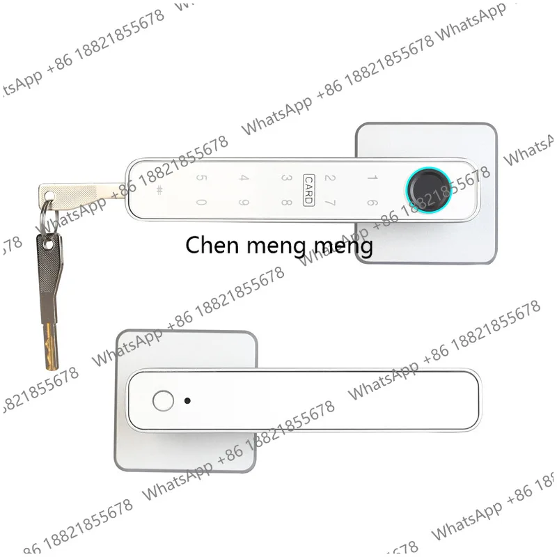 Smart fingerprint password swipe card handle lock, Bluetooth indoor, wooden door electronic door lock