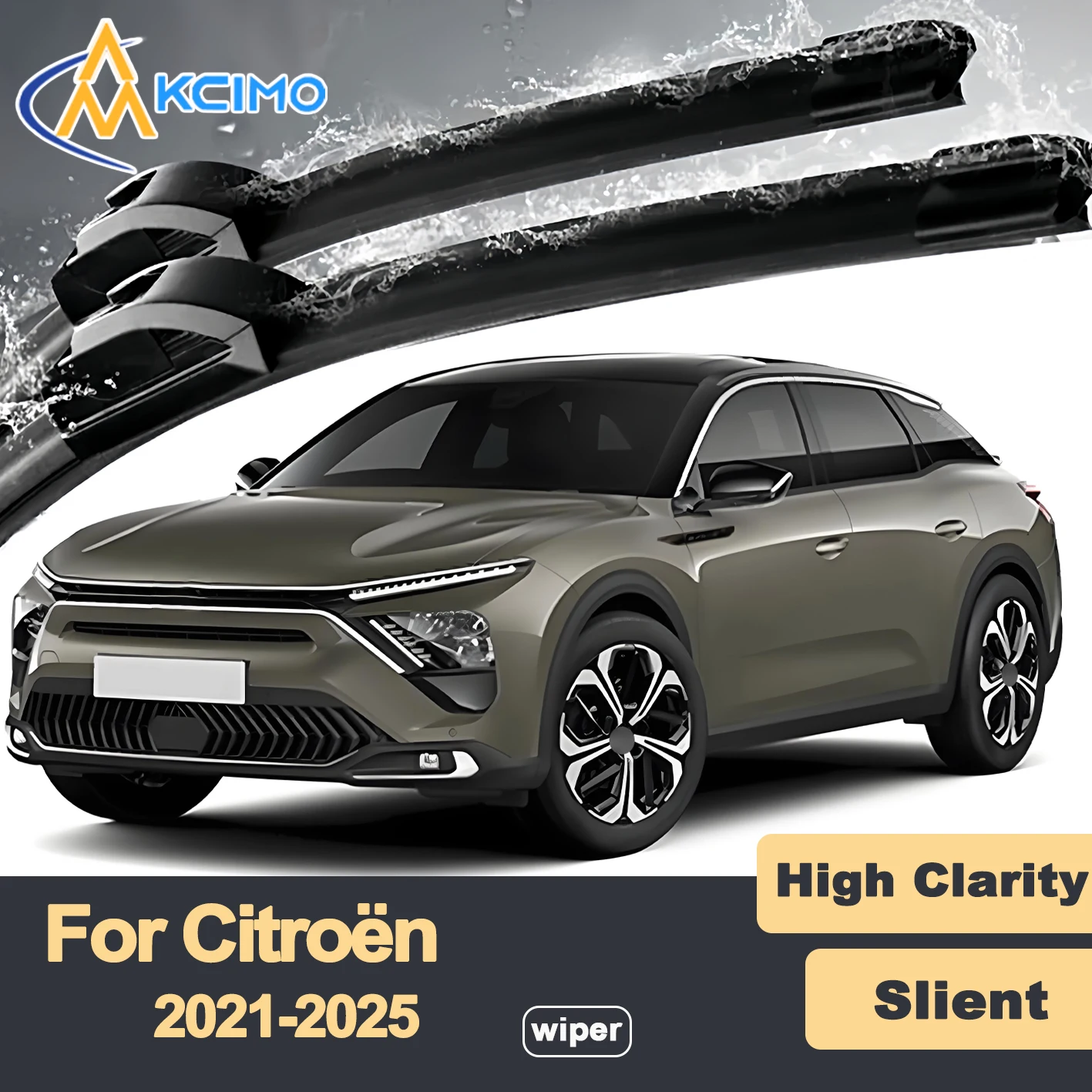 

Premium Rubber Durable Silent Windshield Wiper Blades 2pcs for Citroen C5 X 2021-2025 Front Wiper Blades Set